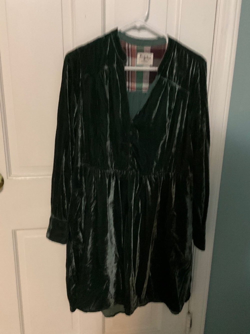 Dark Green Velvet Dress